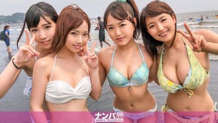 200GANA-1808 【リア充水著女子・プールナンパHD】浮かれた美巨乳JDたちと猛暑を吹き飛ばす大量潮吹き＆猛烈4P亂交SEX